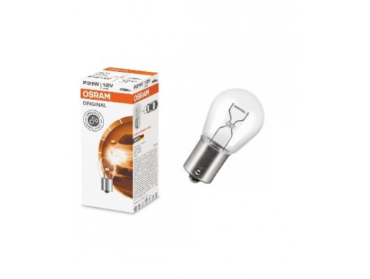 STANDART AMPUL- STOP/SİNYAL/PARK/GÖSTERGE AMPULÜ; 12V/P21W (7506) (DUY BA15S) (OSRAM)