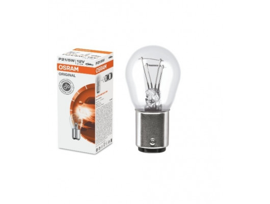 STANDART AMPUL- STOP/SİNYAL/PARK/GÖSTERGE AMPULÜ; 12V/P21/5W (7528) (DUY BAY15D) (OSRAM)