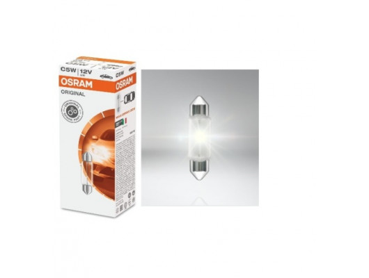 STANDART AMPUL- STOP/SİNYAL/PARK/GÖSTERGE AMPULÜ; 12V/C5W (6418) (DUY SV8,5-8) (OSRAM)