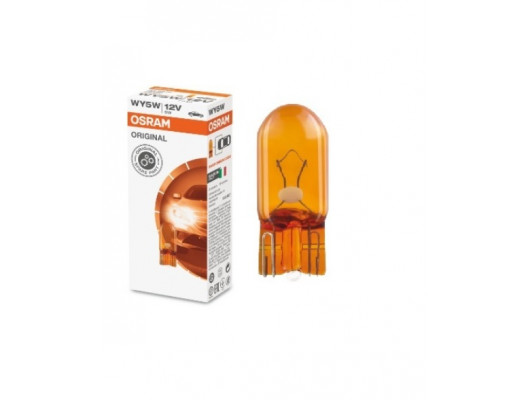 STANDART AMPUL- STOP/SİNYAL/PARK/GÖSTERGE AMPULÜ; 12V/WY5W (2827NA) (DUY W2,1x9,5D) (SARI) (OSRAM)