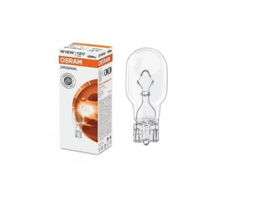 STANDART AMPUL- STOP/SİNYAL/PARK/GÖSTERGE AMPULÜ; 12V/W16W (921) (DUY W2,1x9,5D) (OSRAM)