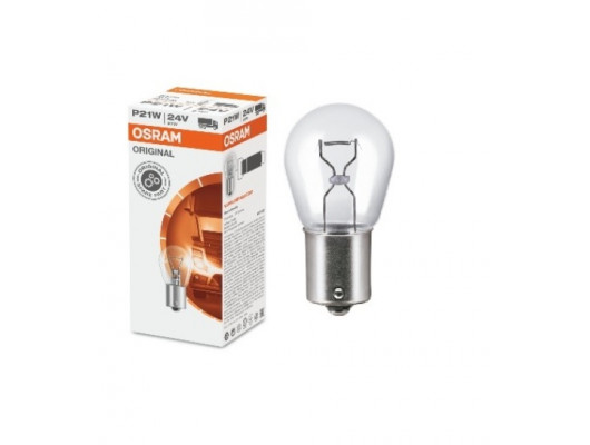 STANDART AMPUL- STOP/SİNYAL/PARK/GÖSTERGE AMPULÜ; 24V/P21W (7511) (DUY BA15S) (OSRAM)