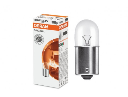 STANDART AMPUL- STOP/SİNYAL/PARK/GÖSTERGE AMPULÜ; 24V/R5W (5627) (DUY BA15S) (OSRAM)