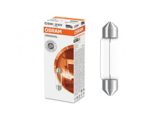 STANDART AMPUL- STOP/SİNYAL/PARK/GÖSTERGE AMPULÜ; 24V/C5W (6423) (DUY SV8,5-8) (OSRAM)