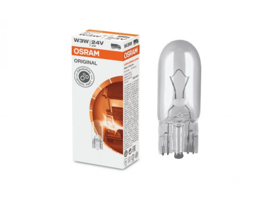 STANDART AMPUL- STOP/SİNYAL/PARK/GÖSTERGE AMPULÜ; 24V/W3W (2841) (DUY W2,1x9,5D)OSRAM)