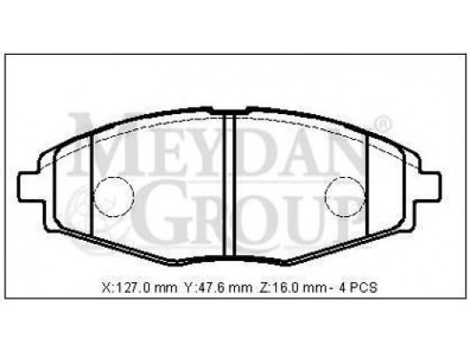 DAEWOO LANOS- SD/HB- 97/00; ÖN FREN BALATASI (DISK) (127X47,6X16) (DAIWA)