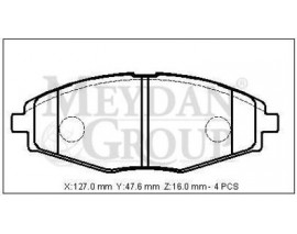 DAEWOO MATIZ- 98/01; ÖN FREN BALATASI (DISK) (127X47,6X16) (DAIWA)