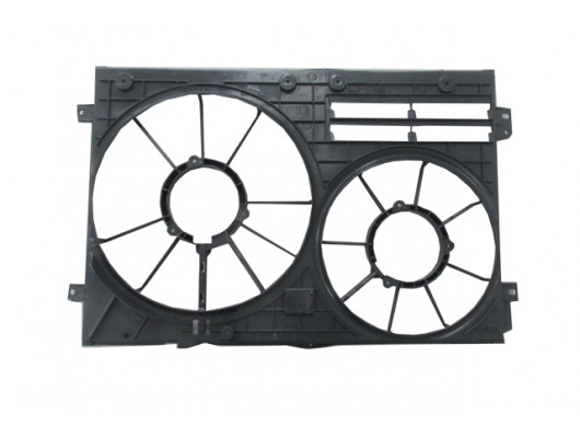 VOLKSWAGEN JETTA- 5- 06/10; RADYATÖR VE KLİMA FAN DAVLUMBAZI BOŞ GÖVDE (ÇİFTLİ) (300W 363MM)