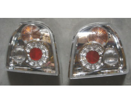 VOLKSWAGEN GOLF- 3- 92/98; MODİFİYE STOP LAMBASI SAĞ/SOL SET 2 PARÇA NİKELAJLI ŞEFFAF CAMLI (TYC