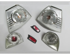 VOLKSWAGEN GOLF- 5- 04/09; MODIFIYE STOP LAMBASI IÇ/DIS SET SAG/SOL SET 6PARÇA NIKELAJLI/BEYAZ (TYC)