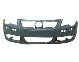 VOLKSWAGEN POLO- 5- 05/09; ÖN TAMPON SİYAH (SİS/BANT/PANJUR DELİKLİ (TEK FARLI TİP) (EUROBUMP)