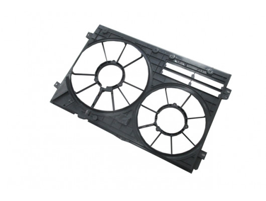 VOLKSWAGEN TOURAN- 08/10; RADYATÖR VE KLİMA FAN DAVLUMBAZI BOŞ GÖVDE (ÇİFTLİ) (300W 363MM)