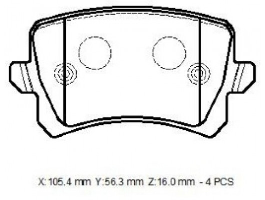 VOLKSWAGEN PASSAT- B8- 14/18; ARKA FREN BALATASI (DISK)(105,5X56,4X17)(BRAMAX)