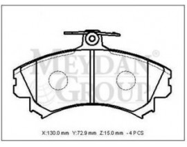 MITSUBISHI CARISMA- 97/00; ÖN FREN BALATASI 1.6/1.8/1,9 (DISK) (130X72,7X15) (DAIWA)
