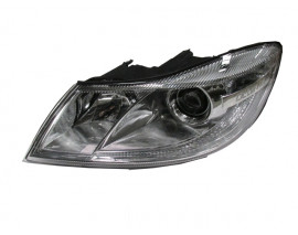 SKODA OCTAVIA- 10/12; FAR LAMBASI SOL ELEKTRİKLİ/MOTORLU/MERCEKLİ (H7/H1)(EUROLAMP)