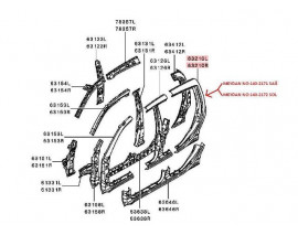 MITSUBISHI L200- PICK UP- 06/15; ARKA DIREK DIS SACI SAG SIYAH ÇIFT KABIN (ORIJINAL)