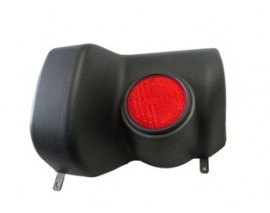 MITSUBISHI L200- PICK UP- 06/15; ARKA TAMPON UCU SAĞ REFLEKTÖRLÜ/SİYAH PÜTÜRSÜZ(PLASTİK) (EURO BODY)