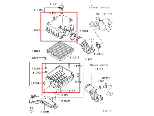 MITSUBISHI L200- PICK UP- 06/15; HAVA FİLTRE KUTUSU KOMPLE (CASP)