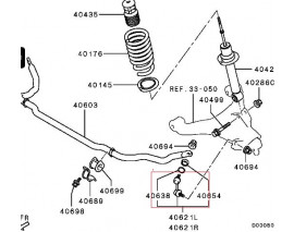 MITSUBISHI L200- PICK UP- 06/15; VIRAJ ASKI Z ROT ÖN SOL (SH)