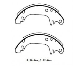 RENAULT R9- BROADWAY- 97/00; ARKA FREN PABUCU (90X42)(BRAMAX)