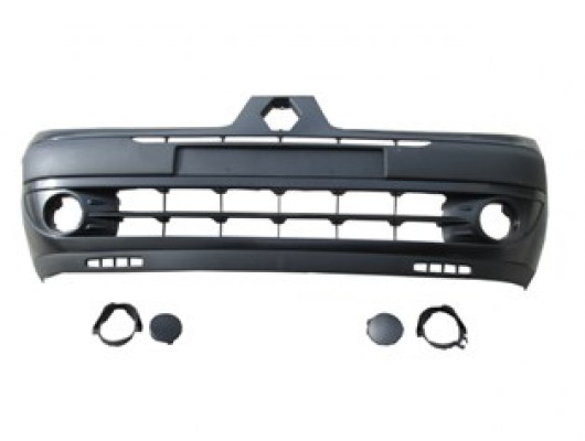 RENAULT CLIO- 2- SD/HB- 02/06; ÖN TAMPON SİYAH (SİS DELİKLİ/KENDİNDEN BANTLI (SİS KAPAKLI)