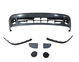 RENAULT MEGANE- 1- 99/02; ÖN TAMPON SİYAH (SİS DELİKLİ/SİS KAPAKLI/ŞOK EMİCİLİ/BANTLI) (EUROBUMP)