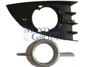 RENAULT SCENIC- 2- 07/09; SİS LAMBA KAPAĞI SAĞ SİS DELİKLİ SİYAH(DIŞ ÇERÇEVESİ GÜMÜŞ GRİ)2PARÇA(TYG