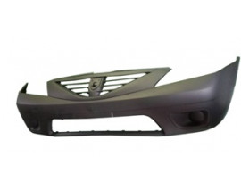 DACIA LOGAN- MCV- 06/08; ÖN TAMPON SİYAH (PANJURLU TİP IZGARA DELİKLİ/SİS DELİKSİZ)(EUROBUMP)