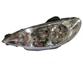 PEUGEOT 206- SD- 07/11; FAR LAMBASI SOL ELEKTRİKLİ/MOTORSUZ (ŞEFFAF CAMLI) H7/H7 (AYFAR) (E MARKLI)