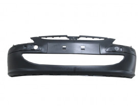 PEUGEOT 307- 01/05; ÖN TAMPON SİYAH (FAR YIKAMA DELİKSİZ) (PANJUR/BANT DELİKLİ) (EUROBUMP)