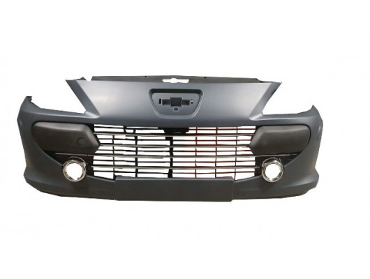 PEUGEOT 307- 06/08; ÖN TAMPON SİYAH (BANDLI/PANJURLU/SİS ÇERÇEVELİ/NİKELAJLI/BRAKETLİ (KOMPLE) (TW)