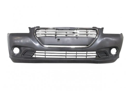 PEUGEOT 301- 13/16; ÖN TAMPON SİYAH (PANJURLU/SİS BRAKETLİ/NİKELAJ ÇITALI/ÇEKİ KAPAKLI)(TW)