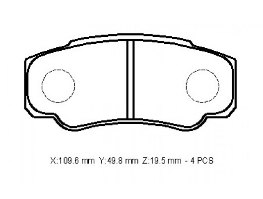 PEUGEOT BOXER- 03/07; ARKA FREN BALATASI 16 JANT (KABLOSUZ)(DİSK) (109,6X49,8X19,5)(BRAMAX)