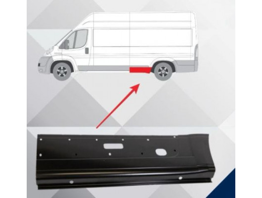 PEUGEOT BOXER- 07/13; ARKA ÇAMURLUK AĞZI ALT SACI SOL (ARKA TEKER ÖNÜ)