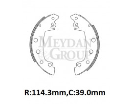 FIAT SAHIN/DOGAN- 88/02; ARKA FREN PABUCU (110X90X40)(BRAMAX)