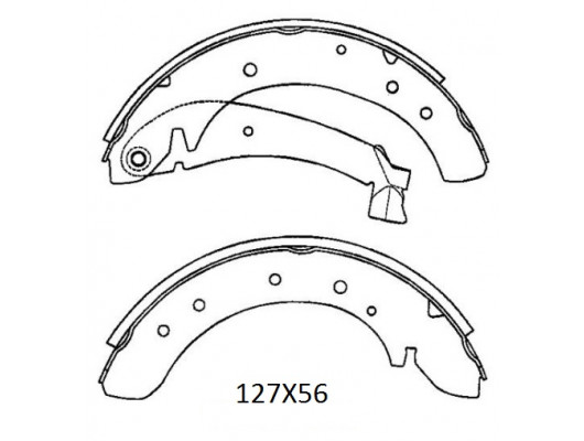 FIAT DUCATO- 97/02; ARKA FREN PABUCU 2,0/2,5/2,8 (127X56)(18 KİŞİLİK) (BRAMAX)