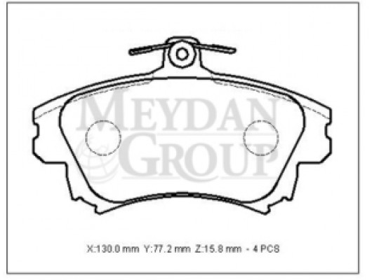 VOLVO S40- 96/00; ÖN FREN BALATASI 1,6/1,8/1,9/2,0 (DISK) (130X77,2X15,8) (DAIWA)