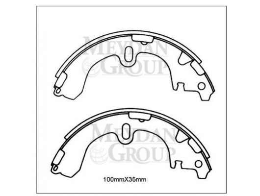 TOYOTA COROLLA- AE111- 99/00; ARKA FREN PABUCU (100X35) (DAIWA)