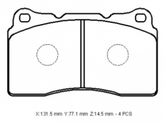 ALFA ROMEO 159- 06/11; ÖN FREN BALATASI (KABLOSUZ)(DİSK) (131,5X77,1X14,5)(BRAMAX)