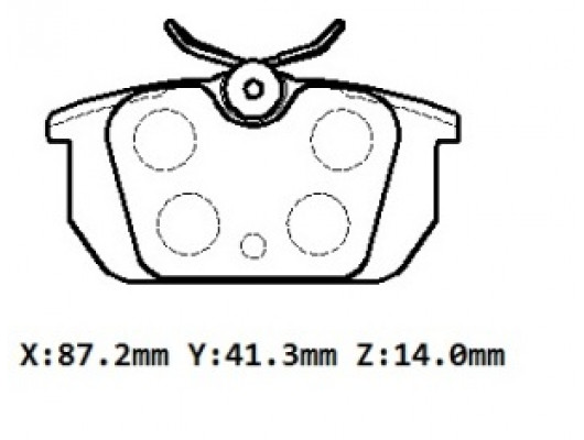 ALFA ROMEO 155- 93/97; ARKA FREN BALATASI 1.7/1.8/1,9/2,0cc (KABLOSUZ)(DİSK)(87.2X44.5X14) (BRAMAX)