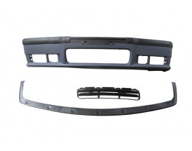 BMW 3 SERI- E36- 91/98; ÖN TAMPON ASTARLI (SPOİLERLİ/BANDLI/PANJURLU) (M-TECH/M3) (3 ÇITALI IZGARA)