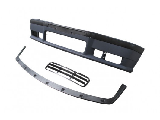 (YENİ ÜRÜN!!!)BMW 3 SERI- E36- 91/98; ÖN TAMPON ASTARLI (SPOİLERLİ/BANDLI/PANJURLU) (M-TECH/M3) (3 ÇITALI IZGARA)