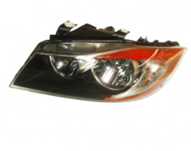 BMW 3 SERI- E90- 05/09; FAR LAMBASI SOL SİYAH/ELEKTRİKLİ (SARI REFLEKTÖRLÜ) (EAGLE EYES)