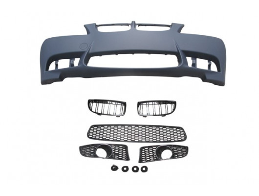 BMW 3 SERI- E90- 09/11; ÖN TAMPON GRİ(SİS D.Lİ KAPAK/PANJURLU/IZGARALI)SENSÖR AÇILR)M3-CNS-STYLE/LCI