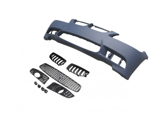 (YENİ ÜRÜN!!!)BMW 3 SERI- E90- 09/11; ÖN TAMPON GRİ(SİS D.Lİ KAPAK/PANJURLU/IZGARALI)SENSÖR AÇILR)M3-CNS-STYLE/LCI