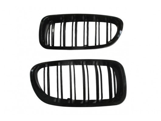 (YENİ ÜRÜN!!!)BMW 3 SERI- E90- 09/11; ÖN PANJUR SAĞ/SOL SET (2 PARÇA)PİANO SİYAH (ÇİFT ÇITALI) (LCI)