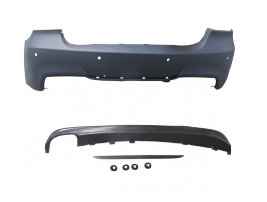 BMW 3 SERI- E90- 05/11; ARKA TAMPON ASTARLI (SENSÖR DELİKLİ/KARLIKLI/TEK EGZOSLU/ÇEK.KAPAKLI) M-TECH