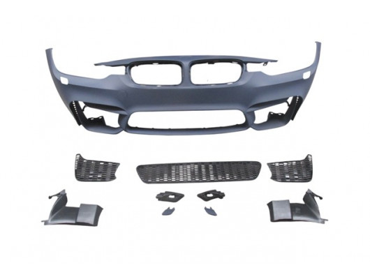 (YENİ ÜRÜN!!!)BMW 3 SERI- F30- 12/18; ÖN TAMPON ASTARLI (SİS DELİKSİZ KAPAK/IZGARALI/F.YIK.LI/ÇEK.KAPAKLI)M3/STYLE
