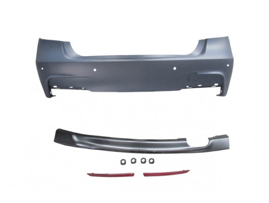 BMW 3 SERI- F30- 12/14; ARKA TAMPON ASTARLI (SENSÖR YUVALI/KARLIKLI/REFLEKTÖRLÜ) (M-TECH)