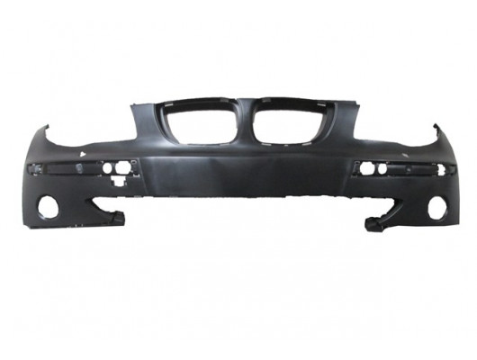 BMW 1 SERI- E87- 04/08; ÖN TAMPON SİYAH (SİS/BANT DELİKLİ/FAR YIKAMA DELİKLİ TW)